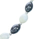 Hematite and Mother of Pearl Genuine Sterling Silver Bead Necklace JX121625
